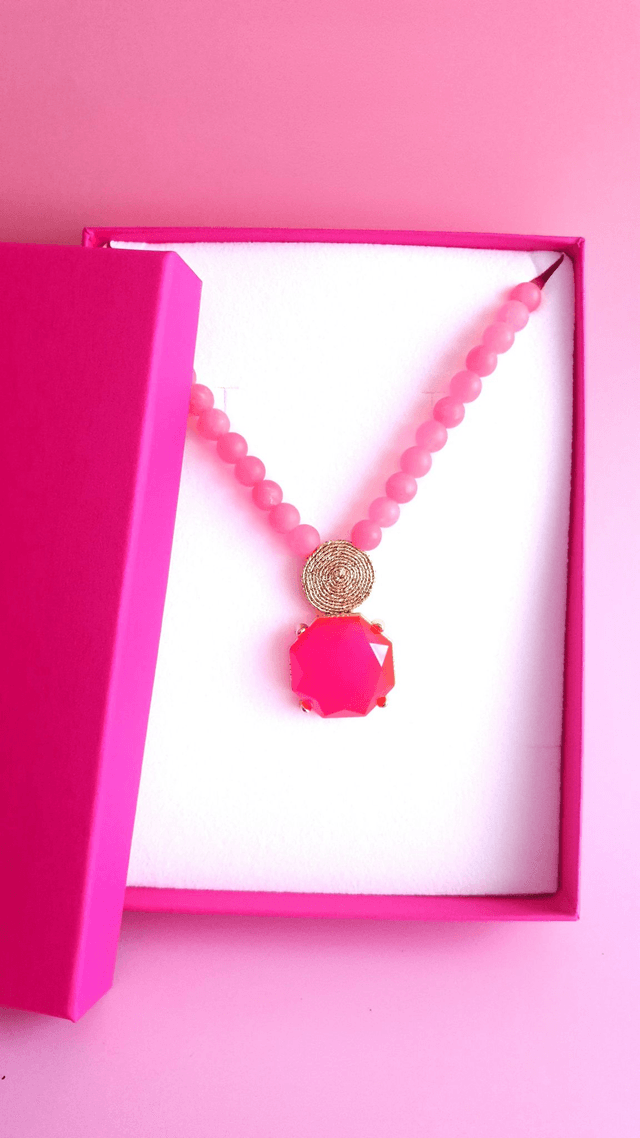 Collier Tourbillons rose flash