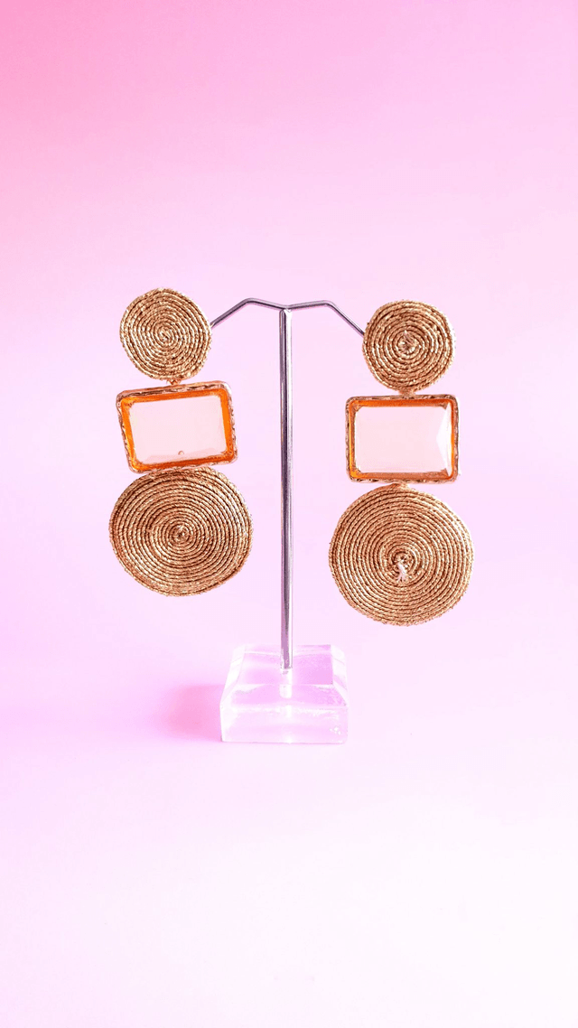 Boucles d'oreilles Tourbillons jaune pâle