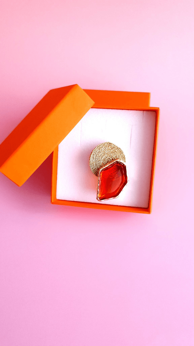 Bague Tourbillons orange
