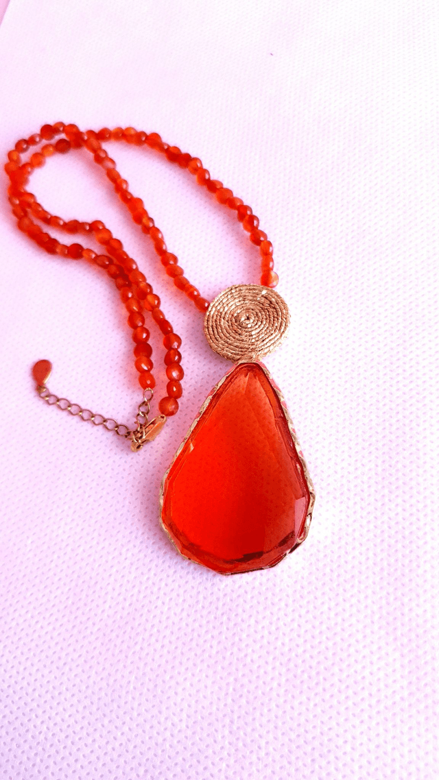 Collier Tourbillons orange