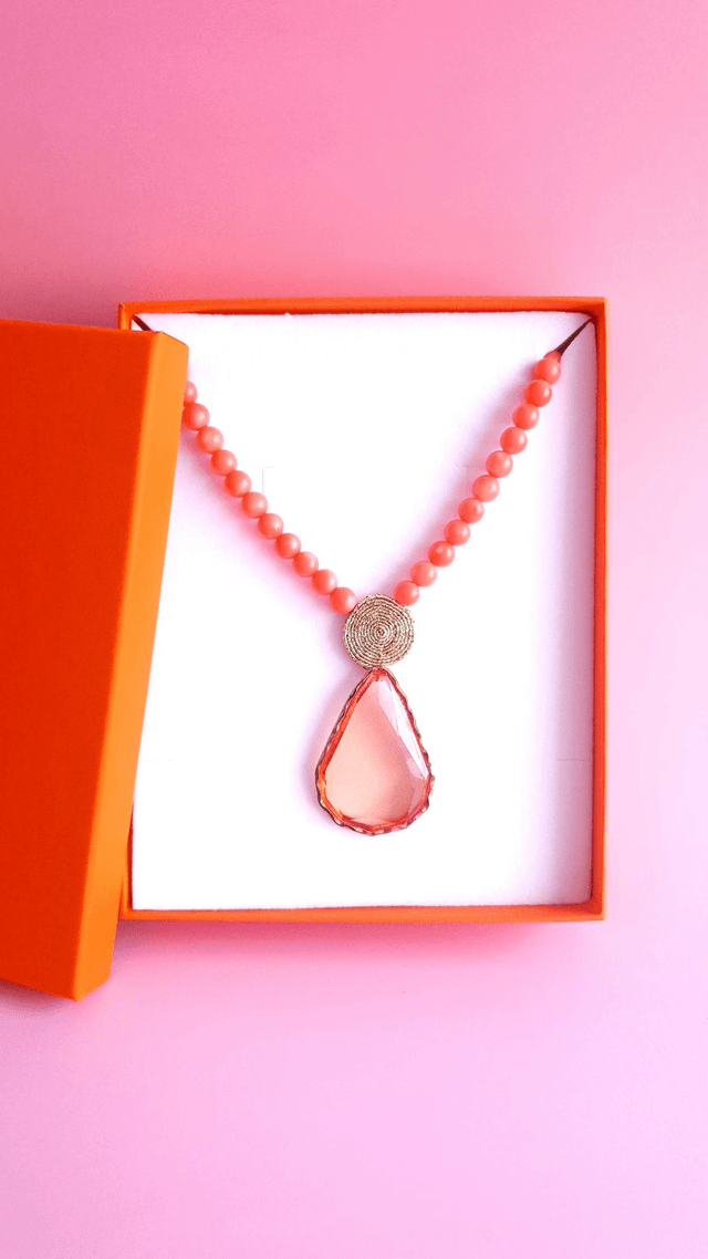 Collier Tourbillons corail