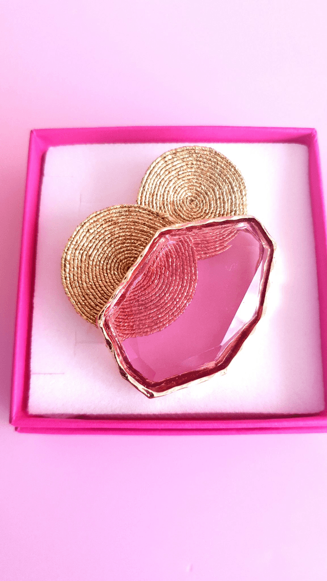 Broche Tourbillons prune