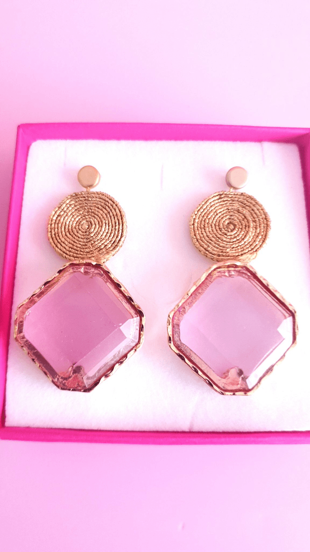 Boucles d'oreilles Tourbillons lilas