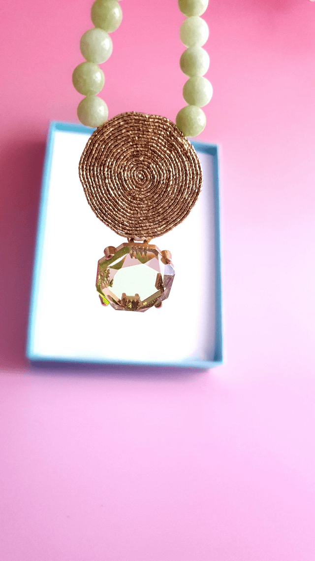 Collier Tourbillons vert