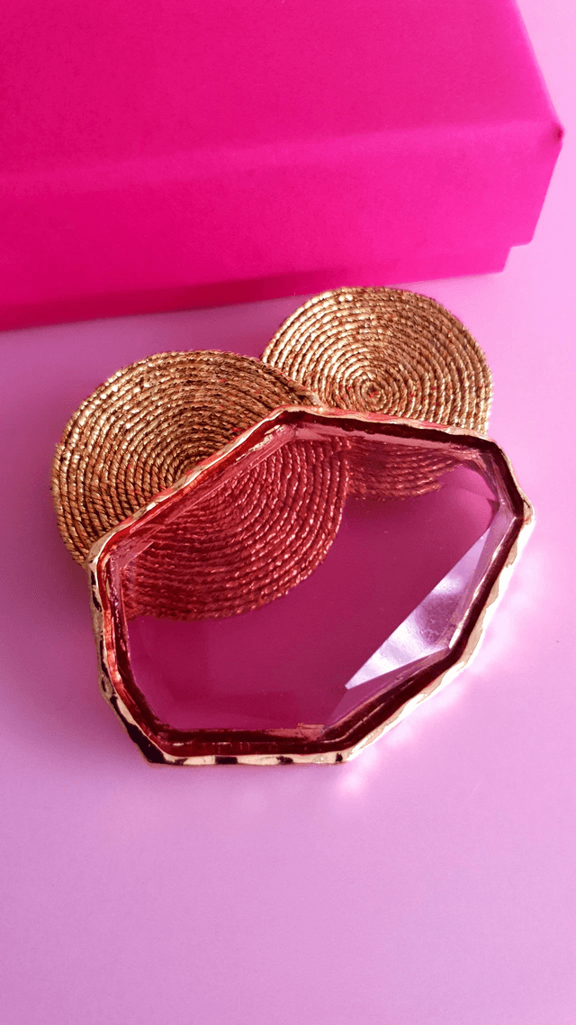 Broche Tourbillons prune