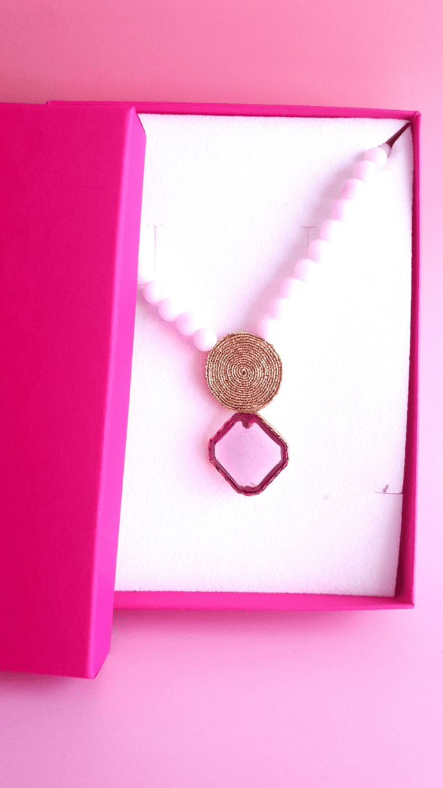 Collier Tourbillons lilas