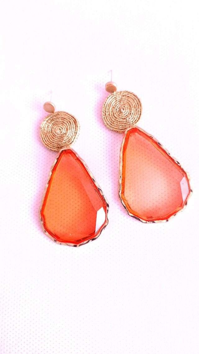 Boucles d'oreilles Tourbillons corail