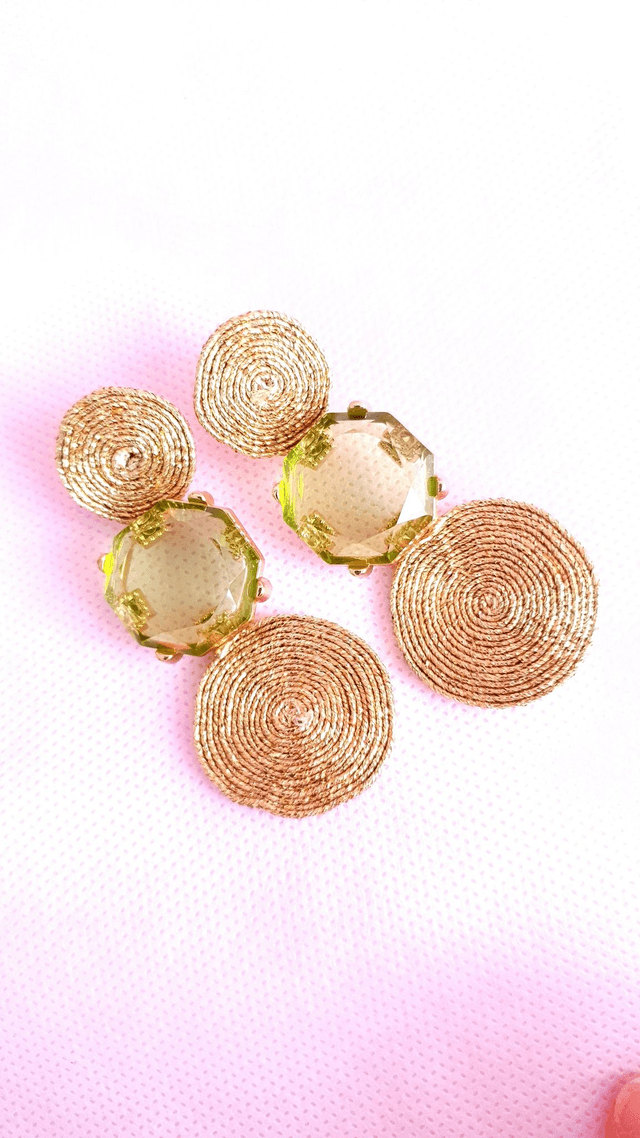 Boucles d'oreilles Tourbillons vert