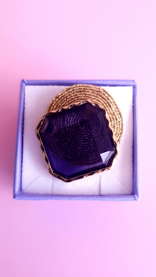 Bague Tourbillons mauve