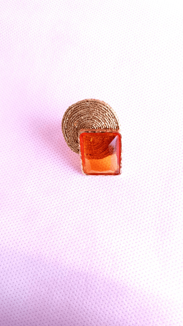 Bague Tourbillons orange pâle