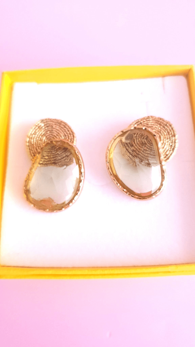 Boucles d'oreilles Tourbillons jaune-vert pâle