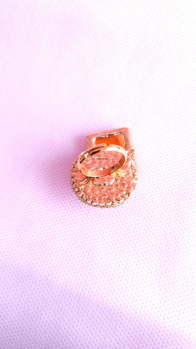 Bague Tourbillons orange pâle