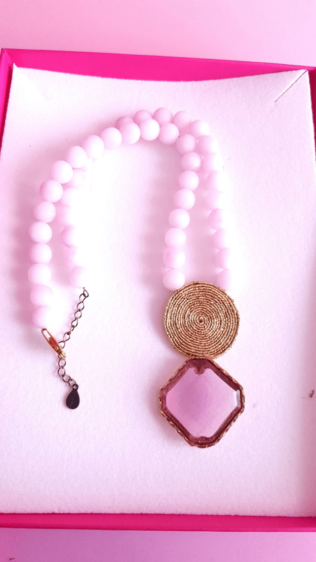 Collier Tourbillons lilas
