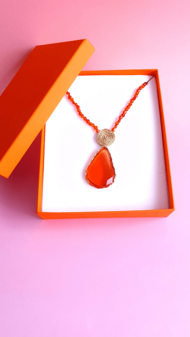 Collier Tourbillons orange