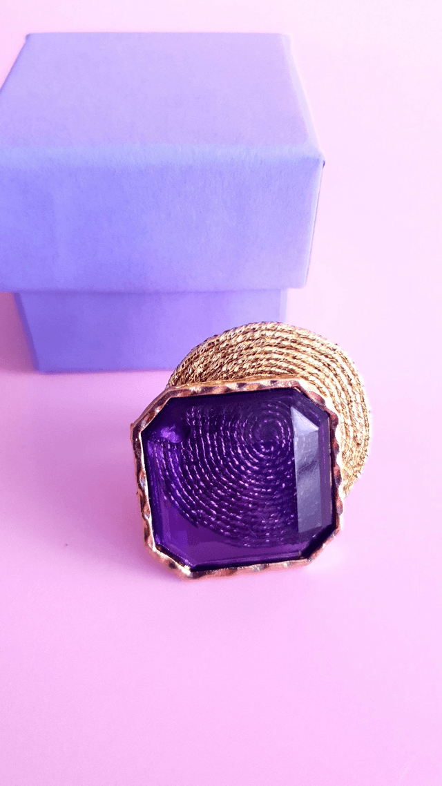 Bague Tourbillons mauve
