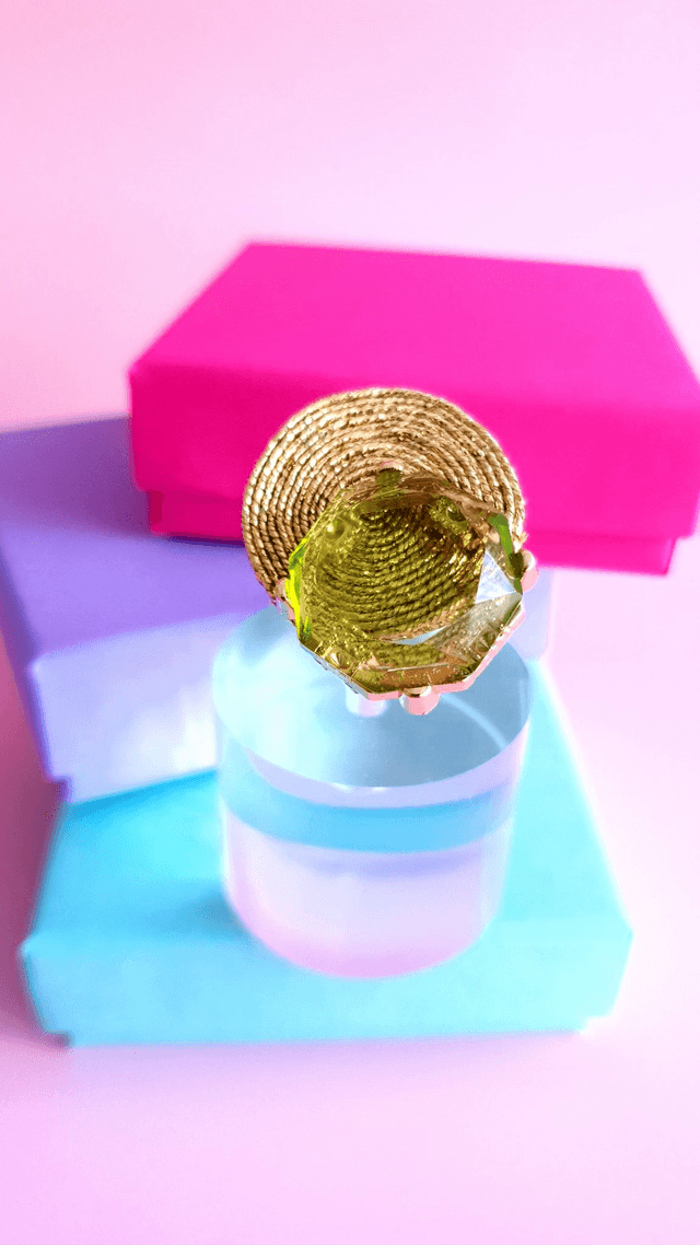 Bague Tourbillons vert