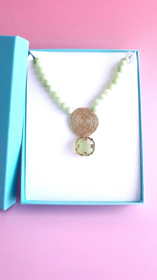 Collier Tourbillons vert