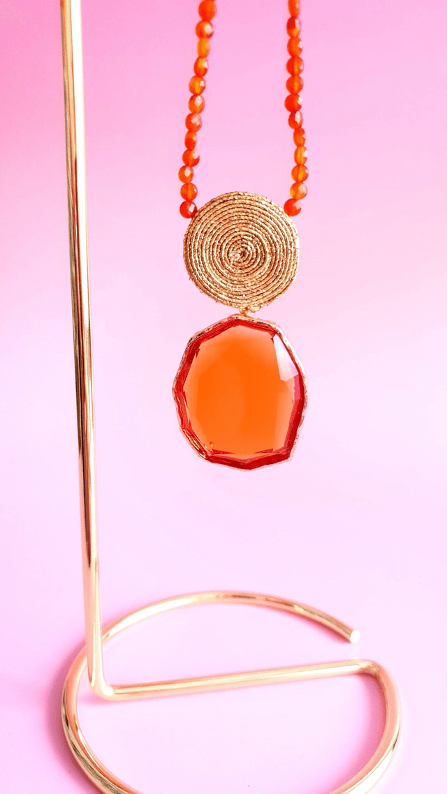 Collier Tourbillons orange