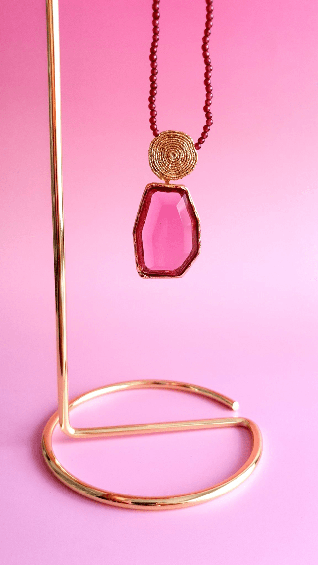 Collier Tourbillons prune