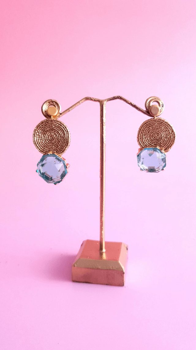 Boucles d'oreilles Tourbillons turquoise