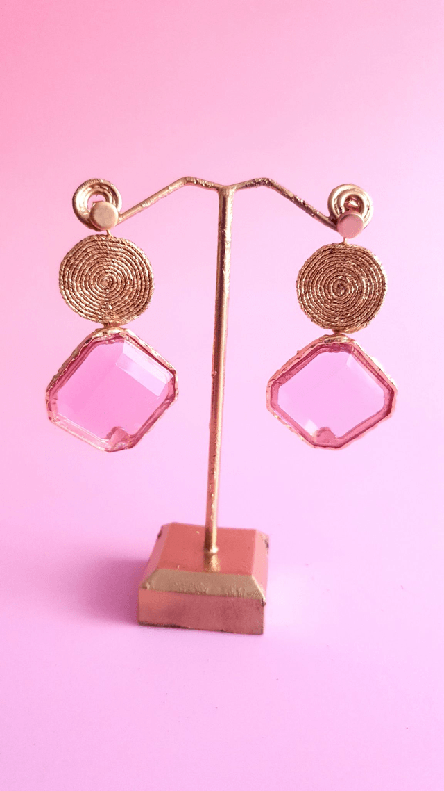 Boucles d'oreilles Tourbillons lilas