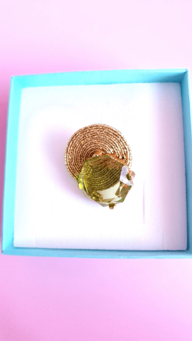 Bague Tourbillons vert