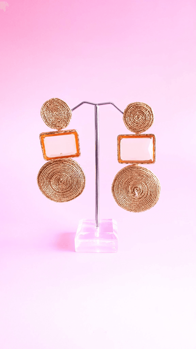 Boucles d&#039;oreilles Tourbillons jaune pâle