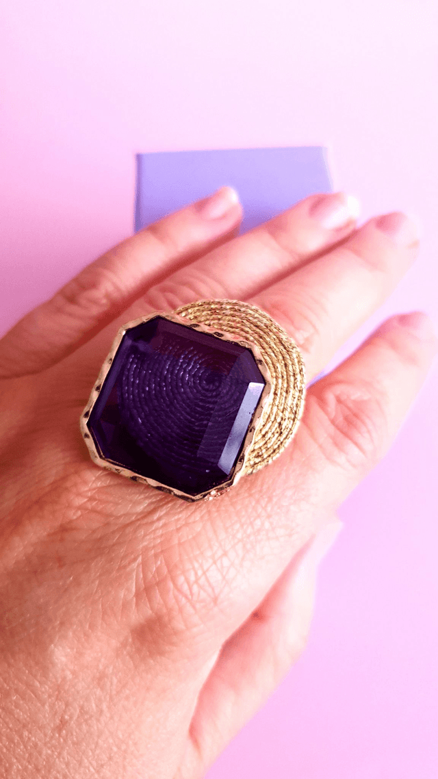 Bague Tourbillons mauve