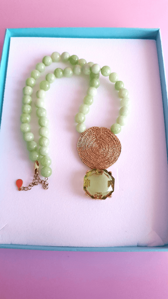 Collier Tourbillons vert