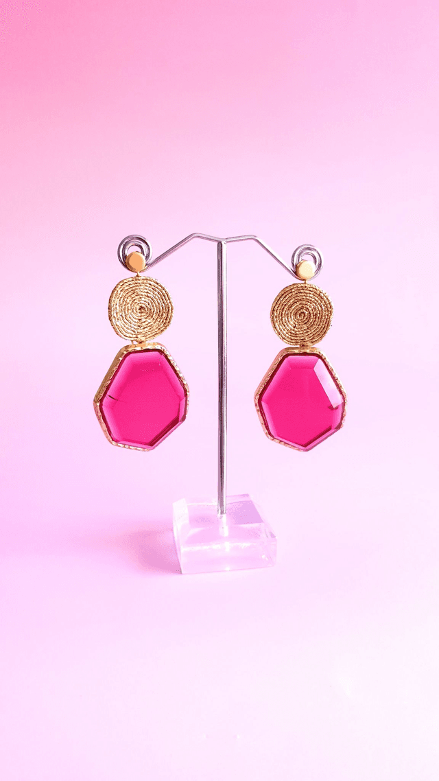 Boucles d&#039;oreilles Tourbillons prune intense