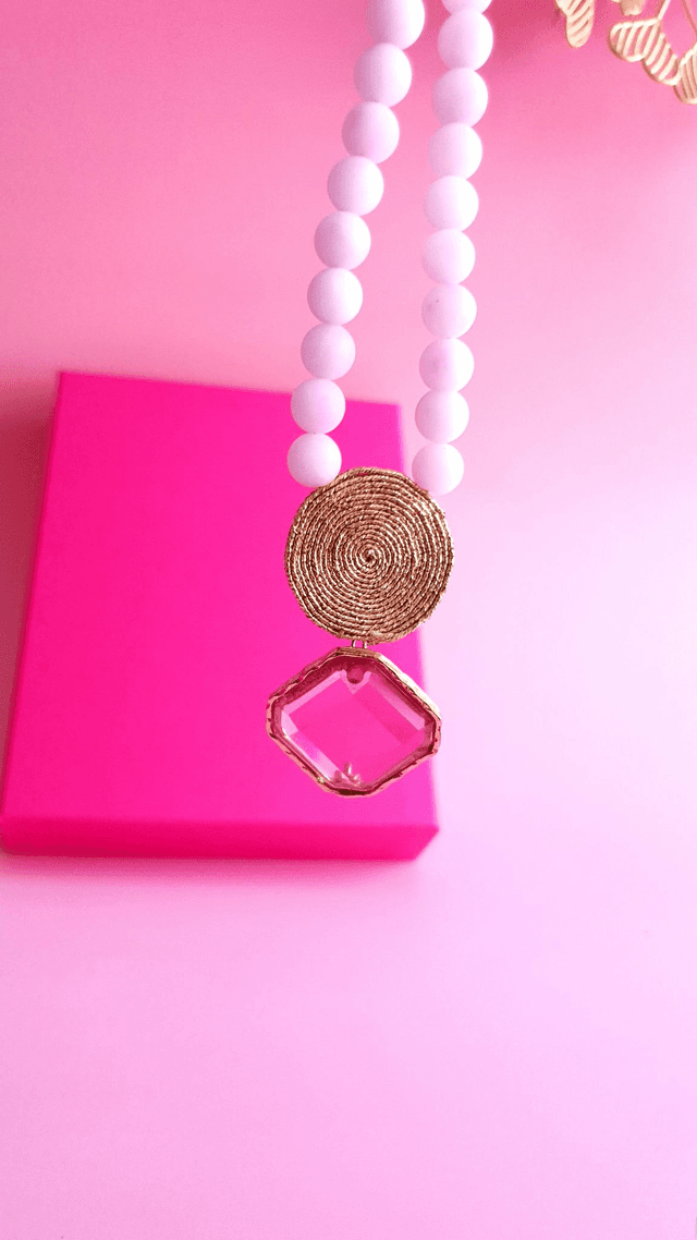 Collier Tourbillons lilas