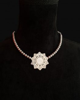 Solal Bijoux Haute Fantaisie collier aimanté en perles hématite gris